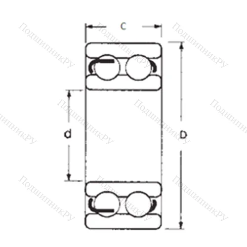 Подшипник шариковый радиальный 4212ZZ