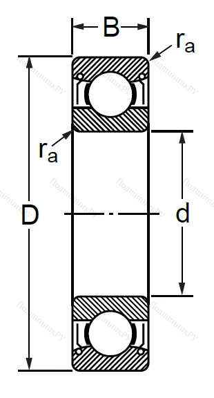 Шариковый однорядный подшипник 76-80221 (6221 ZZC 3) в Севастополе