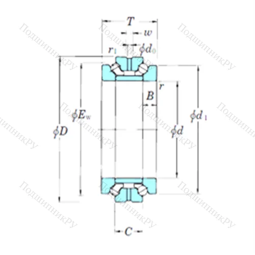 Подшипник шариковый упорно-радиальный 239468B от производителя  KOYO