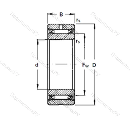 Подшипник игольчатый радиальный NA 3040