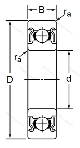 Однорядный шариковый подшипник SS 6802 ZZ (1000802 ZZ Ю ГОСТ) в Севастополе