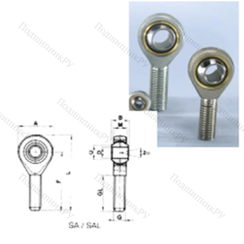 Подшипник скольжения сферический SAL 14T/K от производителя  CRAFT