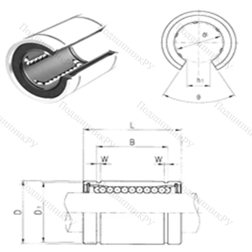 Подшипник шариковый линейный LME 12OP