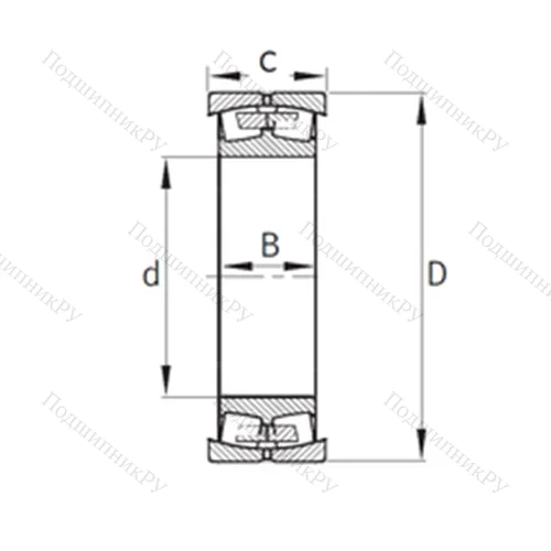 Подшипник роликовый радиальный самоцентрирующийся 801806