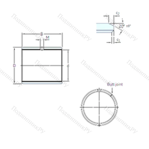 Подшипник скольжения PCM 323630 M от производителя  SKF