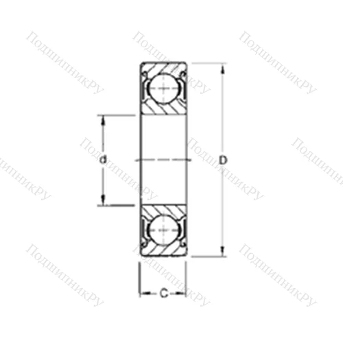 Подшипник шариковый радиальный 204KDD