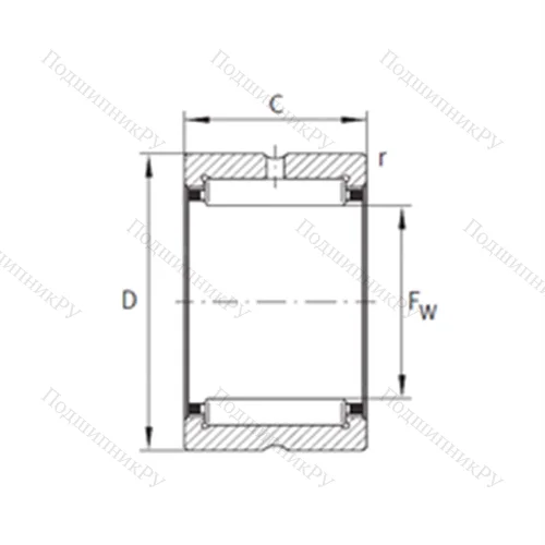 Подшипник игольчатый радиальный NK 27X 46X 21-1