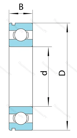Шариковый однорядный подшипник 50316 (6316 N) в Севастополе