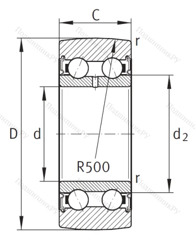 Подшипник LR 50/6 2RSR HLC от производителя  INA