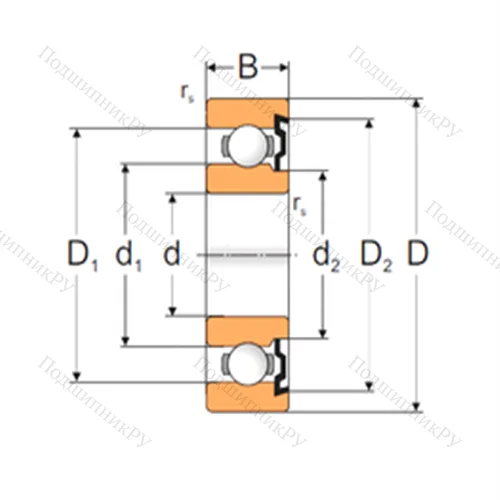 Подшипник шариковый радиальный 6202-ZP