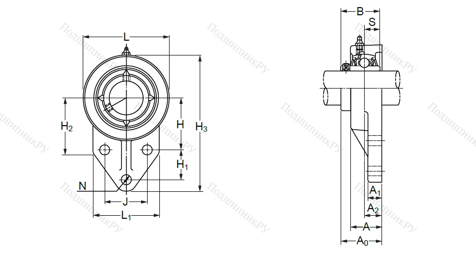 Подшипниковый узел UCFK 207 (UCFH 207) в Севастополе