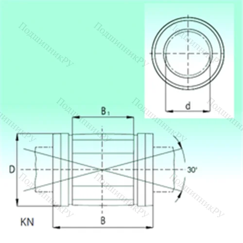 Подшипник шариковый линейный KN 50100 от производителя  NBS