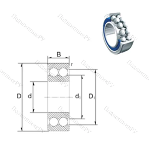 Подшипник шариковый радиально-упорный S 3204-2RS от производителя  ZEN