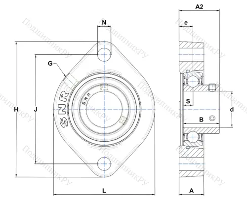 Подшипниковый узел USFD 204 CN в Севастополе