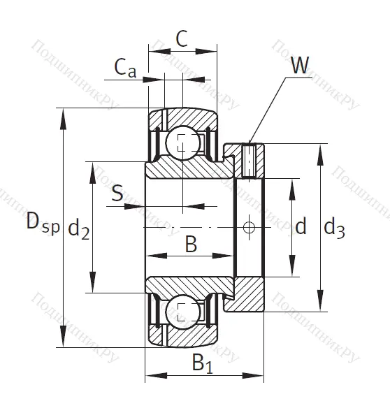 Корпусный подшипник GRAE 30 XL NPP B
