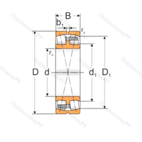 Подшипник роликовый радиальный самоцентрирующийся 22311 MBW 33