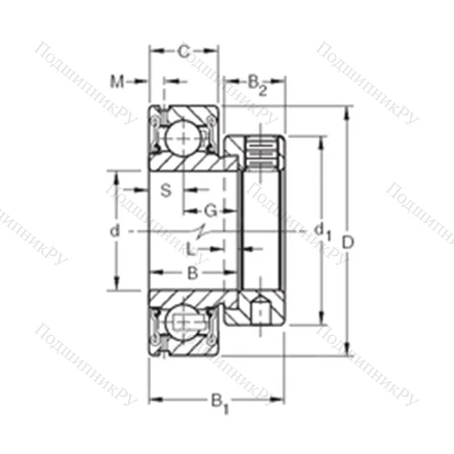 Подшипник шариковый радиальный GRAE 25RR