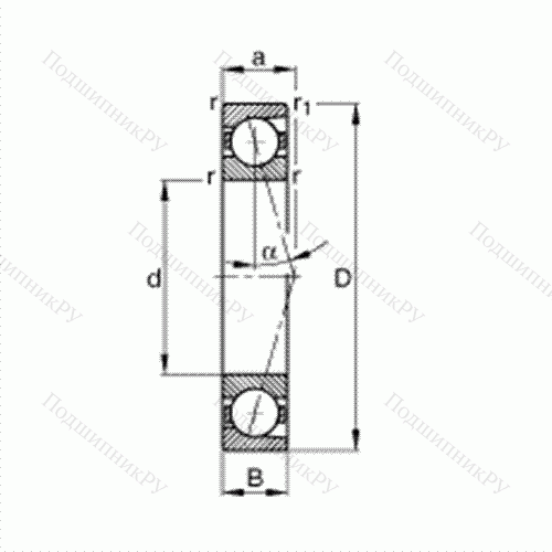 Подшипник шпиндельный B 7240-C-T-P 4S от производителя  FAG Подшипник шпиндельный B 7240-C-T-P 4S от производителя  FAG