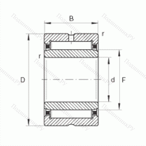 Подшипник роликовый игольчатый NKI 12/20 от производителя  INA