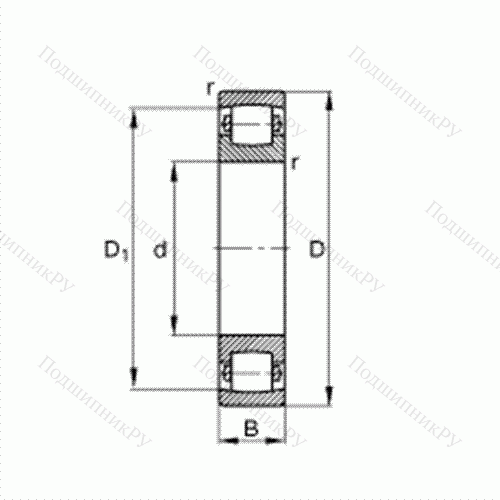 Подшипник роликовый однорядный сферический 20226-MB от производителя  FAG Подшипник роликовый однорядный сферический 20226-MB от производителя  FAG
