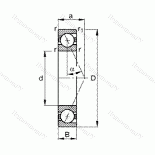 Подшипник шпиндельный B 7214-E-T-P 4S от производителя  FAG Подшипник шпиндельный B 7214-E-T-P 4S от производителя  FAG