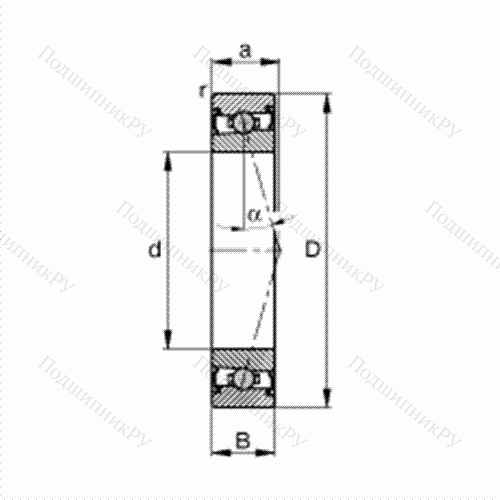 Подшипник шпиндельный HCS 71915-C-T-P 4S от производителя  FAG Подшипник шпиндельный HCS 71915-C-T-P 4S от производителя  FAG