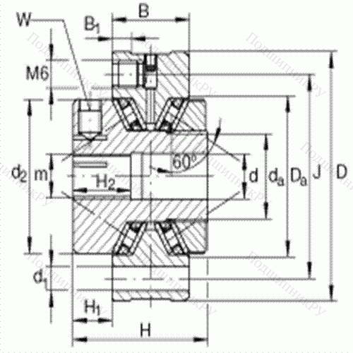 Роликоподшипник упорно-радиальный игольчатый ZAXFM 1555