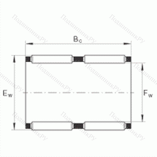Подшипник роликовый игольчатый без колец K 95X 103X 40-ZW от производителя  INA Подшипник роликовый игольчатый без колец K 95X 103X 40-ZW от производителя  INA