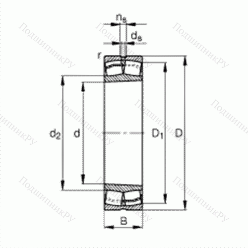 Подшипник роликовый самоустанавливающийся для машин с колебательным механизмом 22319-E 1-K-T 41A от производителя  FAG Подшипник роликовый самоустанавливающийся для машин с колебательным механизмом 22319-E 1-K-T 41A от производителя  FAG