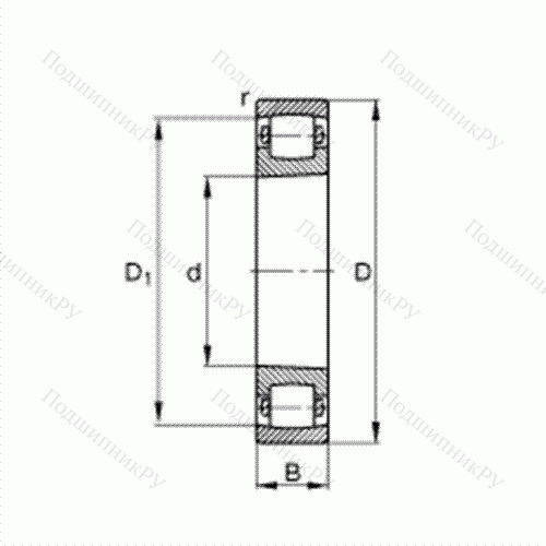 Подшипник роликовый однорядный сферический 20230-K-MB-C 3 от производителя  FAG Подшипник роликовый однорядный сферический 20230-K-MB-C 3 от производителя  FAG