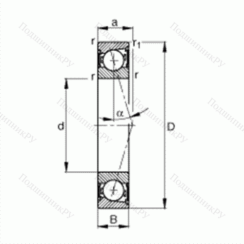 Подшипник шпиндельный B 71915-C-2RSD-T-P 4S от производителя  FAG Подшипник шпиндельный B 71915-C-2RSD-T-P 4S от производителя  FAG