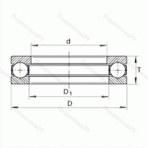 Подшипник шариковый упорный 1004 от производителя  INA Подшипник шариковый упорный 1004 от производителя  INA