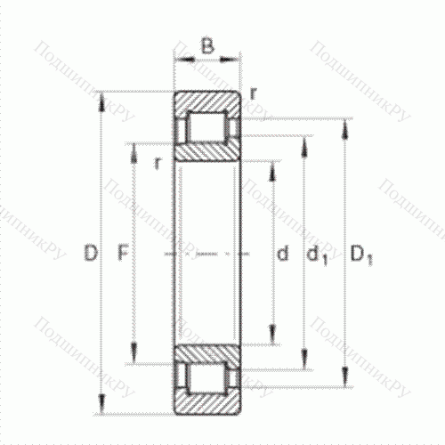 Подшипник роликовый радиальный SL 192332-TB от производителя  INA Подшипник роликовый радиальный SL 192332-TB от производителя  INA
